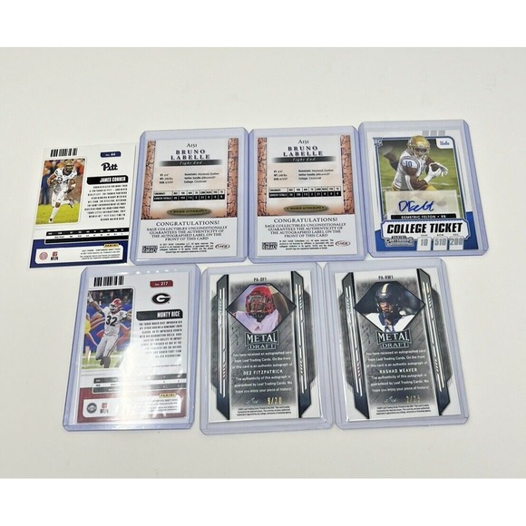 Lot of 7 College Football Stars Red Zone Ticket, College Ticket, Leaf Metal - Picture 8 of 12